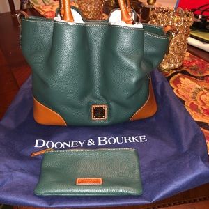 Dooney hunter green satchel